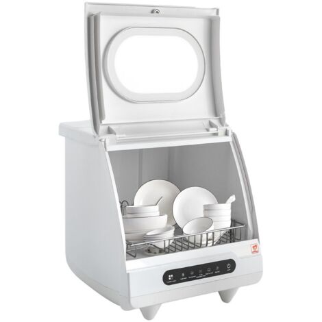 Mini Geschirrspüler 800W - Arbeitsplatten Spülmaschine 45x45x38cm Mit 5 Programmen