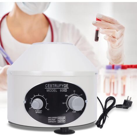 Elektrische Laborzentrifuge Tischzentrifuge Laborzentrifuge Elektrische Zentrifuge 800-1 4000 / min, Medizinische Zentrifuge, 20 ml x 6 Winkelrotor (1/5)