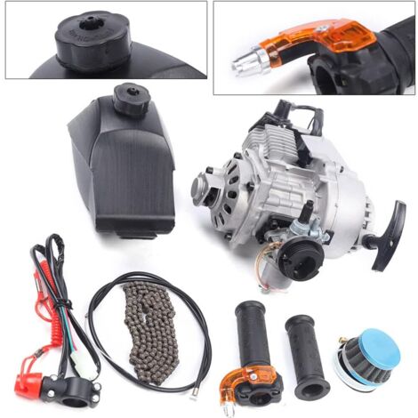 2-Takt Motor Kit 49cc mit Traktionsstart für Mini Pocket Dirt Bike Scooter ATV,Motor mit