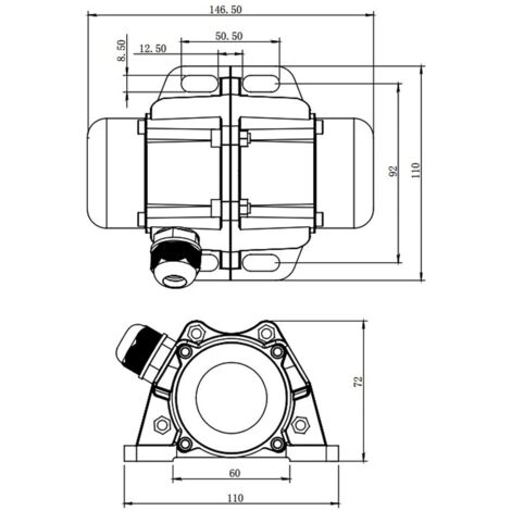 Einphasiger Vibrationsmotor 40W Aus Alu – Regelbarer Asynchronmotor, IP65 Wasserdicht, 3000 U/min Für Sieb- & Fördertechnik
