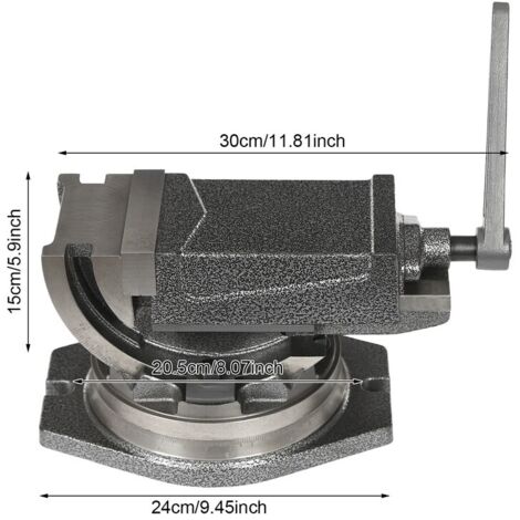 Schraubstock Drehbar 5 Zoll Schraubstock Klemmbar Gesamtbreite: 125 Mm Multifunktionaler Profi Tischschraubstock, Zwei Achsen Rotation 360 Grad Parallel Schraubstock, Hochwertige Stahlbacken