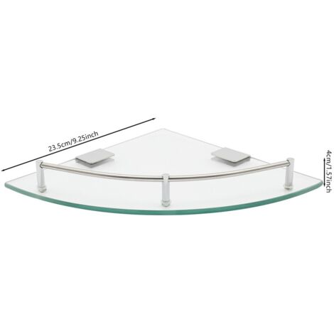 KADAX Duschablage Ecke, Badezimmer Organizer, Eckregal, Badregal, Duschregal, Duschgel Und Shampoo Halterung Für Dusche, Duschkorb (Silber, 3 Etagen