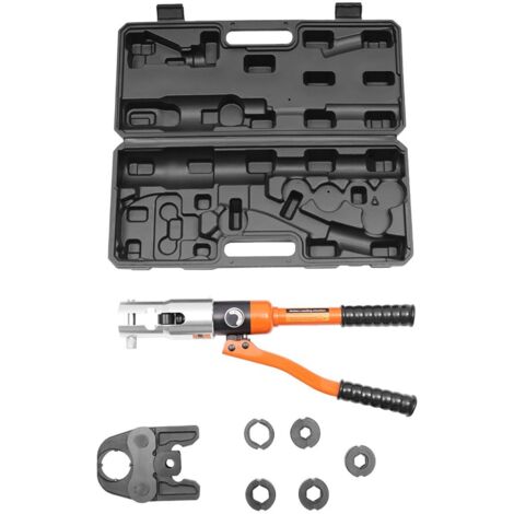 Hydraulische Rohrzange für 10-Tonnen-Rohre, professionelle Presszange, hydraulische V-Form, Presszange für Aluminiumrohre, Presswerkzeug und 5 Formen.
