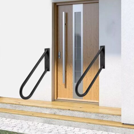 Eisenhandlauf für 1–3 Stufen, 2 Teile U-förmiger Sicherheitsgriff für Treppen Wandhandlauf, 45° nach unten geneigt, für Personen mit eingeschränkter Mobilität