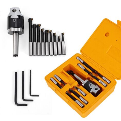 F1-12 uitdraaikop boorkop set MK2 / M10 met boorstangen freesmachine accessoires freesgereedschap Milling Machine-accessoires, 50 mm freesmachine accessoireset