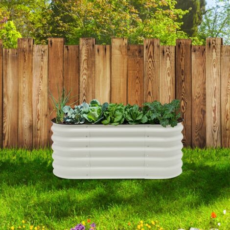 8-in-1-Hochbeet-Set aus Metall, rechteckiger vertikaler Sockel 150 x 60 x 43 cm, Hochbeet für Blumenbeete, ideal für den Garten. (1/5)