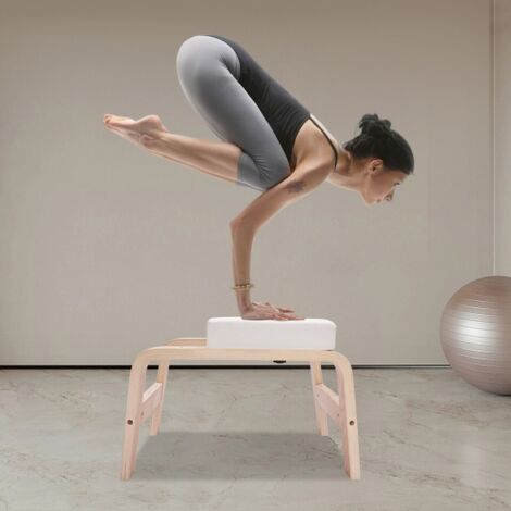 Bank für Handstand im Yoga Stuhl für Handstand Yoga-Hilfsbank für Handstand Weiß 200 kg/440,92 lb