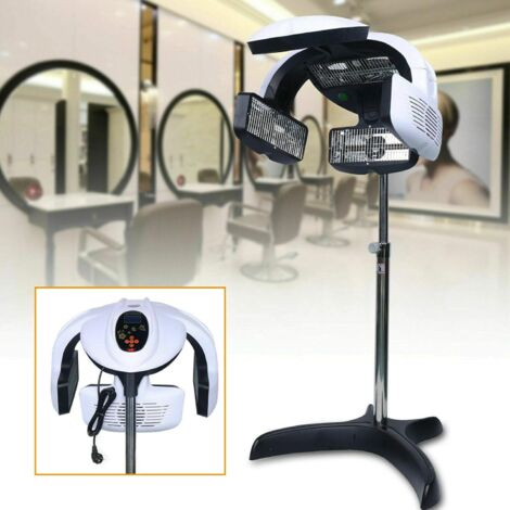 Professioneller Trockenhaube 800 W, Haartrockner für Friseursalons, Trockenhaube mit Halterung/einstellbarer Temperatur 0-60 °C / 125-160 cm, höhenverstellbar