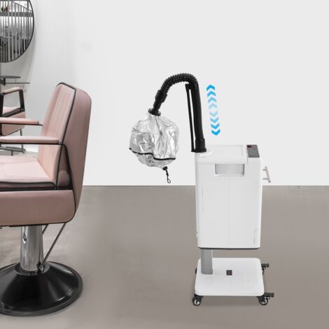 Professioneller Haartrockner mit vertikaler Düse, Glätteisen/Lockenstab mit Nano-Negativ-Ionen, weiß mit Schublade, mit tiefenwirksamer Pflege auf Basis von Turmalin-Extrakt.