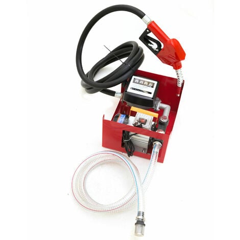 60L/min Dieselpumpe Heizölpumpe Selbstansaugend mit Schläuchen Zapfpistole  Promote Ölpumpe Tankstelle 230V 550W