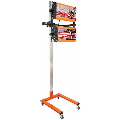 2xIR 1KW Infrarotstrahler Lacktrockner Infrarotlampe für Karosserietrocknung für Lackierauto Heizwerkzeug Infrarot-Trockner