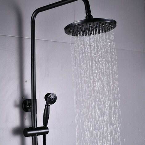 Badezimmer Wasserhahn Duscheset Duscharmatur Wandmontage Regenschauer Regen Komplett Duschset mit Handbrause