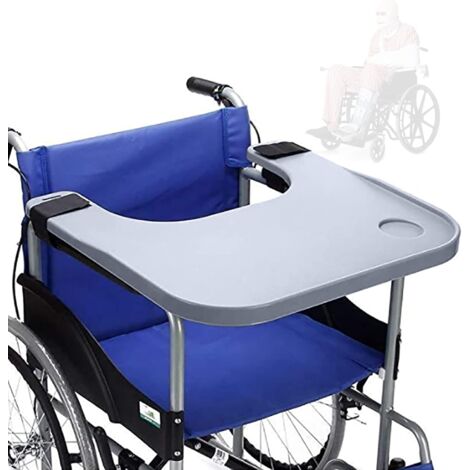 Graue Rollstuhl Tischplatte Ersatz Tisch Für meisten Standard-Rollstühle oder Heimstühle Doppel-Tasse-Halter Tisch