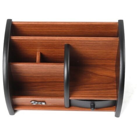 Retro Holz Stifthalter Multifunktionsstifthalter aus Holz Stifthalter mit Schublade Bürozubehör für Schreibtish