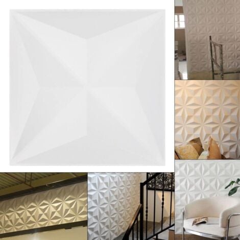 Art3d 3D Wandpaneele Diamantstruktur - 33 Stück 30,5x30,5cm Gold Für Akzentwand