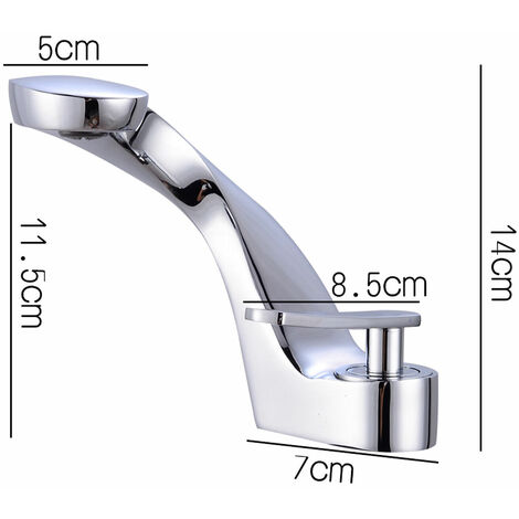 DP Grifería Waschtischarmatur Naranjo – Einhebelmischer In Silber, Inkl. Schläuche & Montageset