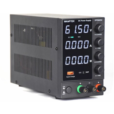 DPS605U 0-60V 0-5A DC-geregelte Netzgerät Labornetzteil DC Stromversorgung  Digitalanzeige Einstellbar 4-stelliger LED