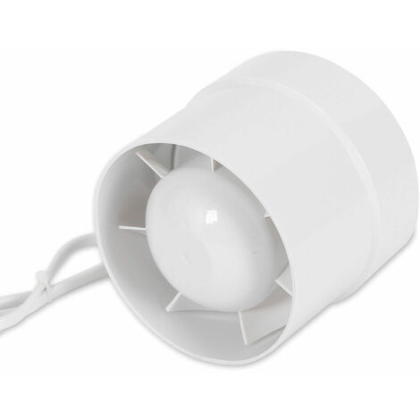 12W Ø100mm Rohrventilator Badlüfter Rohreinschub Einschublüfter Lüfter Leise Küchen Bad Rohrventilator Kanalventilator Rohrlüfter