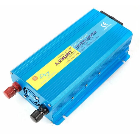1000 W reiner Sinus-Wechselrichter DC 12 V auf AC 230 V mit 2 USB für  Europa – LVYUAN