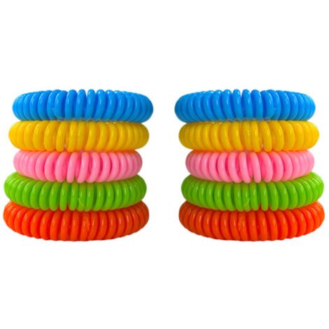 Citronella Anti-Mücken Armband (10 Stück) - VENTEO - Wasserfest - Langanhaltende Wirkung - 10er Pack Anti-Insekten Armbänder für Erwachsene und Kinder - Einheitsgröße