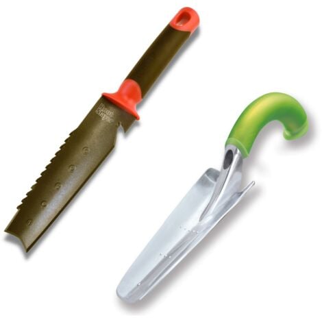 Handgeführtes Bodenmesser + Ergonomische Pflanzschaufel