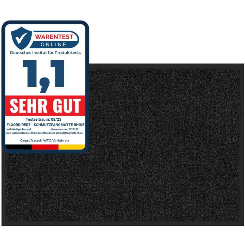 Casatessile - Nevada Tapis de porte | Anti-saleté | Pour intérieur et extérieur | Antidérapant Vinyle | Fabriqué en Italie, Couleur: Grigio Antracite, 120x180 cm