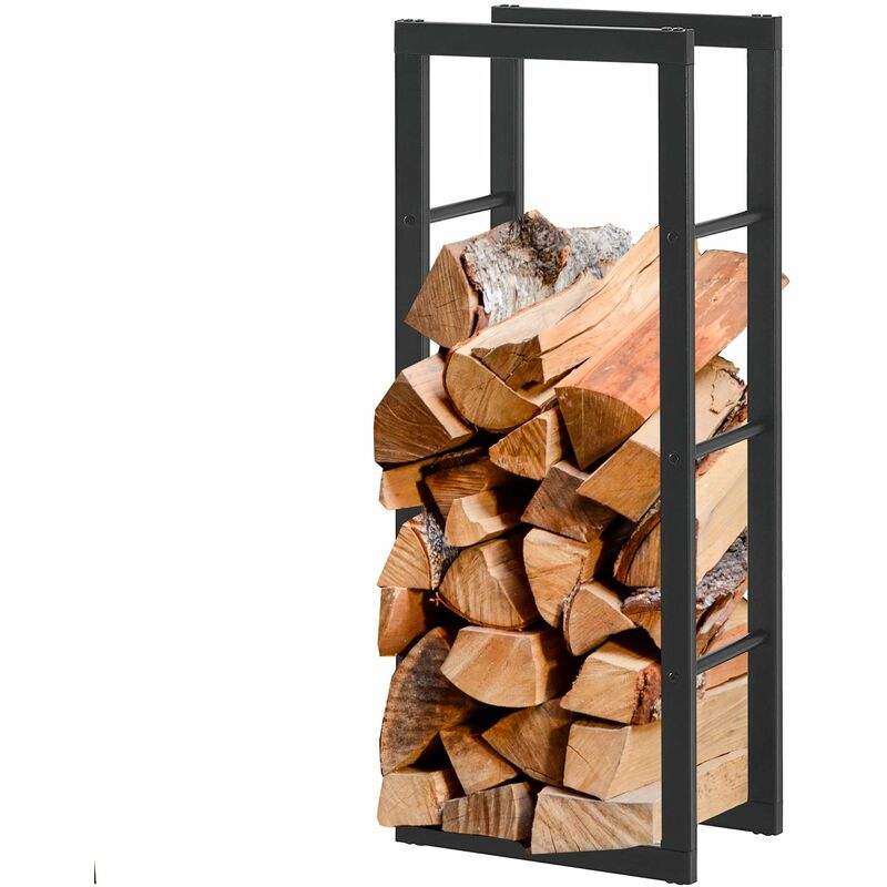 Étagère à bois de chauffage à l'intérieur - Support de rangement pour  bûches de cheminée avec petit bois - Robuste - 84 cm : : Jardin