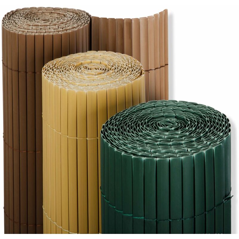 Brise-vue PVC Imitation Bambou – Protection Intimité Terrasse, Balcon & Jardin | Ultra Résistant 2025, 120 X 400 Cm