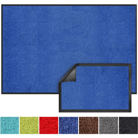 Tapis de Porte Monochrom Bleu 200 x 600 cm