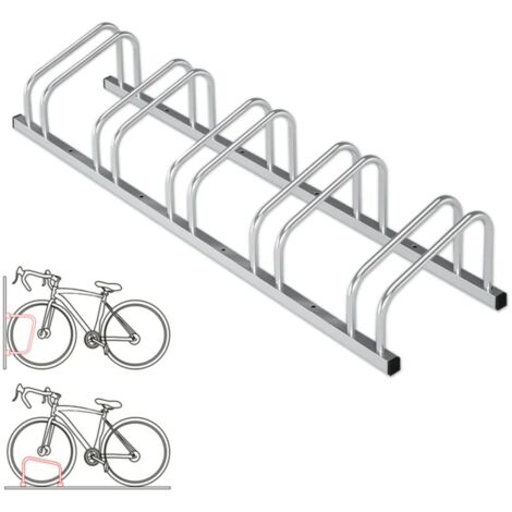 Casa Pura – Support à vélos Linus pour 5 vélos – Montage au sol ou mural – Acier revêtu pour intérieur et extérieur – Résistant aux intempéries