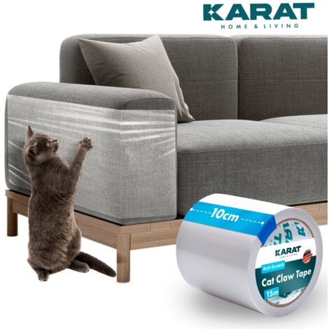 Protection anti-griffes pour chats film auto-adhésif anti-griffes transparent 15 m x 10 cm (1/4)