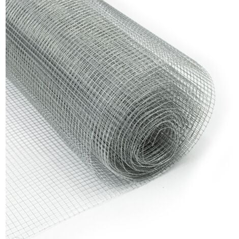 Grillage métallique à Mailles Fines, Mailles : 6,3 x 6,3 mm Galvanisé,  H= 50 cm, L= 5 m