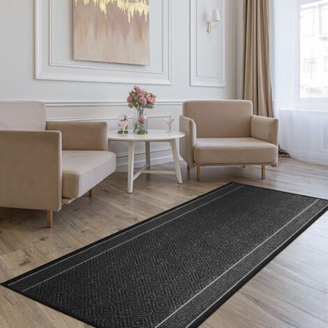 Tapis de couloir Olymp Polyamide Antidérapant Anthracite 80 x 250 cm