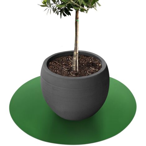 Tapis de jardinière Dessous de Pot de Fleur Majesty, Rond 90 cm, Vert (1/4)