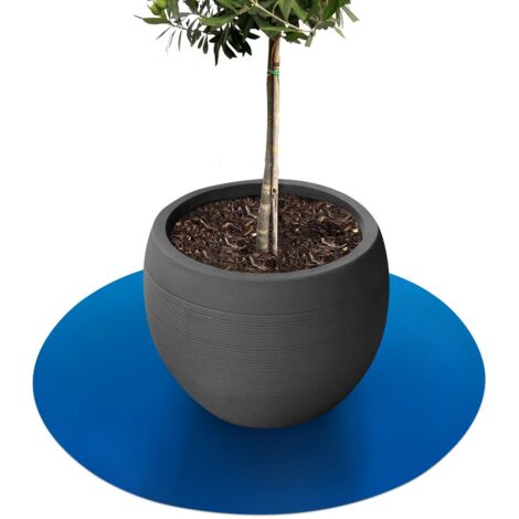 Tapis de jardinière Dessous de Pot de Fleur Majesty, Rond 60 cm, Bleu (1/4)