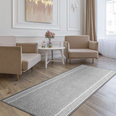 Tapis de couloir Olymp Polyamide Antidérapant Argent 80 x 500 cm