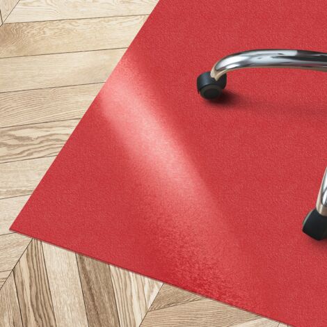 Tapis de protection des sols avec bord biseauté Kleopatra Rouge Rond 60 cm (1/5)