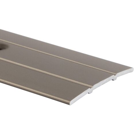 Floordirekt – Barre de seuil pré-percée 100 cm – Acier inoxydable mat 38 mm – Montage facile pour revêtements de sol – Finition esthétique et durable
