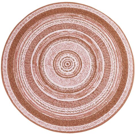 Karat – Tapis d'extérieur rond 120 cm – Polypropylène traité anti-UV – Pour terrasse et balcon – Résistant et facile à entretenir (1/5)