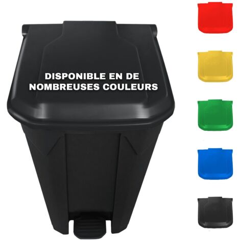 Poubelle Tri Sélectif 100L Noir - Collecteur Bouteilles Avec Couvercle Bambou, Sac Recyclage Amovible Pour Cuisine