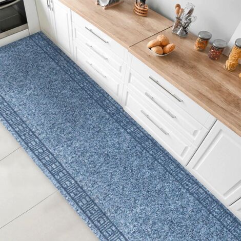 Tapis de cuisine sur mesure, Primaverum, Bleu acier, 66 x 900 cm