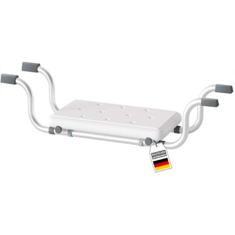Karat – Siège de douche réglable et antidérapant en aluminium – Dimensions ajustables 78–86 cm – Capacité jusqu'à 150 kg – Poids léger 1,6 kg