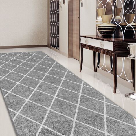 Tapis de couloir Cosenza Gris 80 x 250 cm