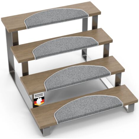 Tapis de sol London Pro Demi-ronde Gris Set de 15