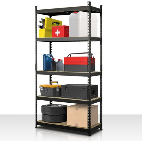 Étagère pour charges lourdes Rhino Noir 180 x 90 x 60 cm - capacité jusqu'à 1050 kg (1/4)