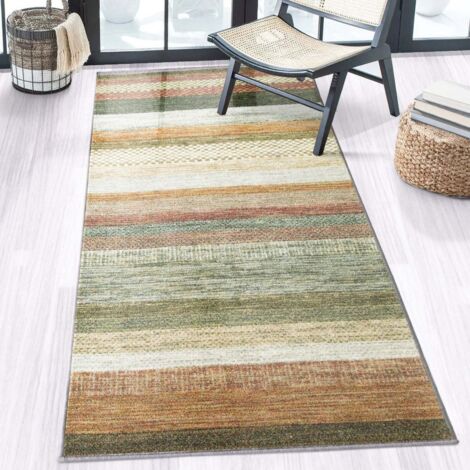 Tapis de passage sur mesure Naxos Beige-Rouge 80 x 150 cm