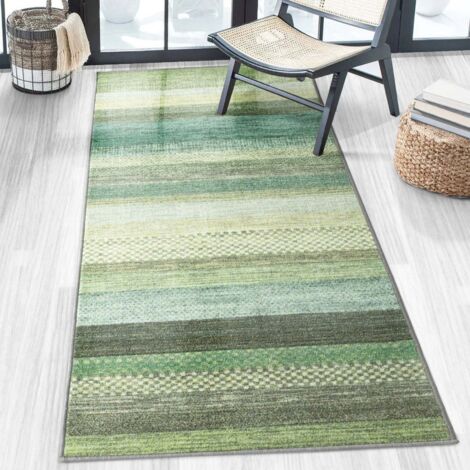 Tapis de passage sur mesure Naxos Vert-Bleu 80 x 150 cm