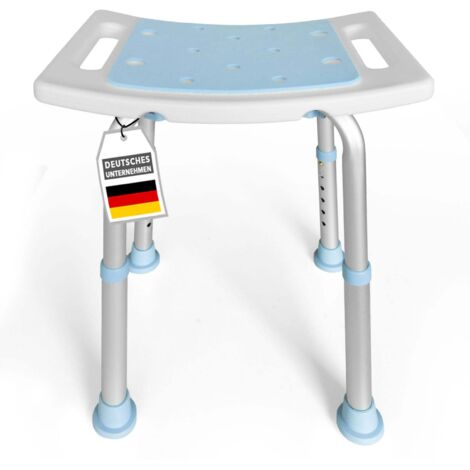 Tabouret de douche et de bain Nora Siège réglable en hauteur, antidérapant et durable pour le bain et la douche