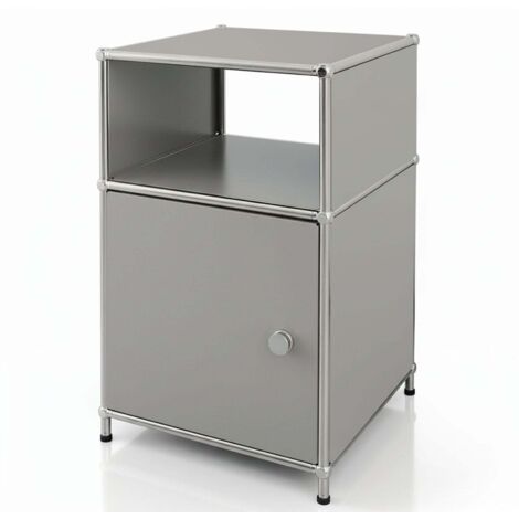 Floordirekt – Étagère métallique chromée 3 niveaux – Dimensions L40 × P40 × H65 cm – Pieds réglables pour stabilité – Rangement salle de bain, cuisine, bureau