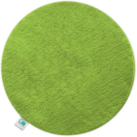 Tapis de bain Sky, tapis de salle de bain rond Vert 95 cm de diamètre